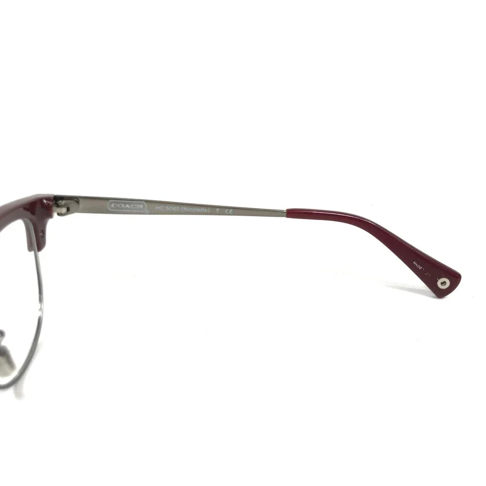 Coach Eyeglasses Frames HC5040 Nicolette 9137 Dark Silver/Garnet 49-18-135